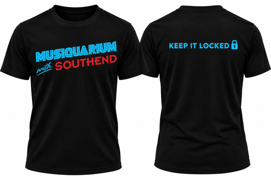 MUSIQUARIUM with SOUTHEND – LIMITED EDITION OFFICIAL EVENT T-SHIRT! (MENS)